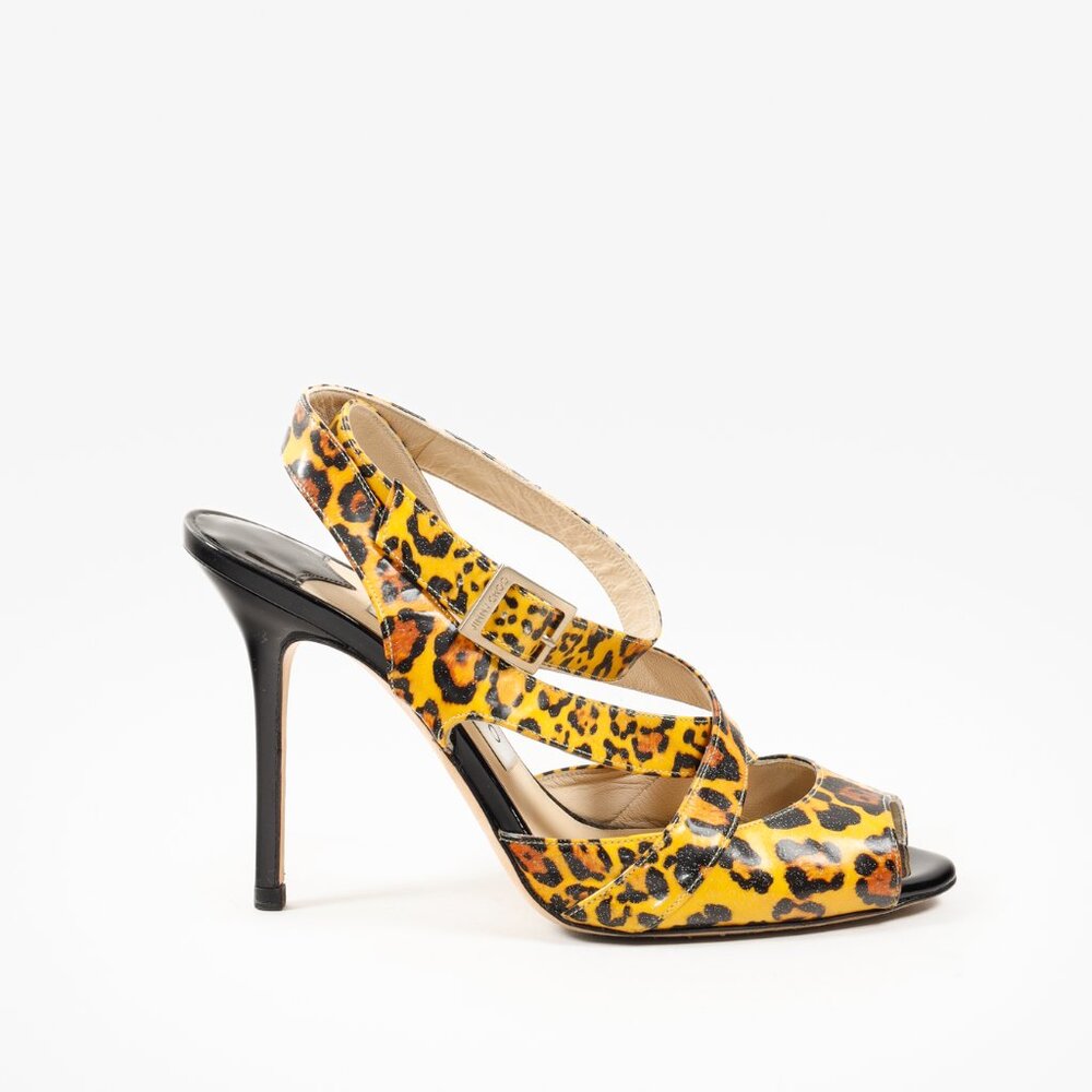 Jimmy Choo Multicolor Patent Leopard Animal Print Heels